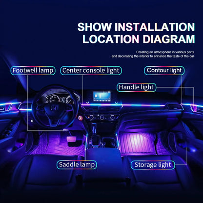 10/14/18-in-1 RGB Car LED Strip Kit