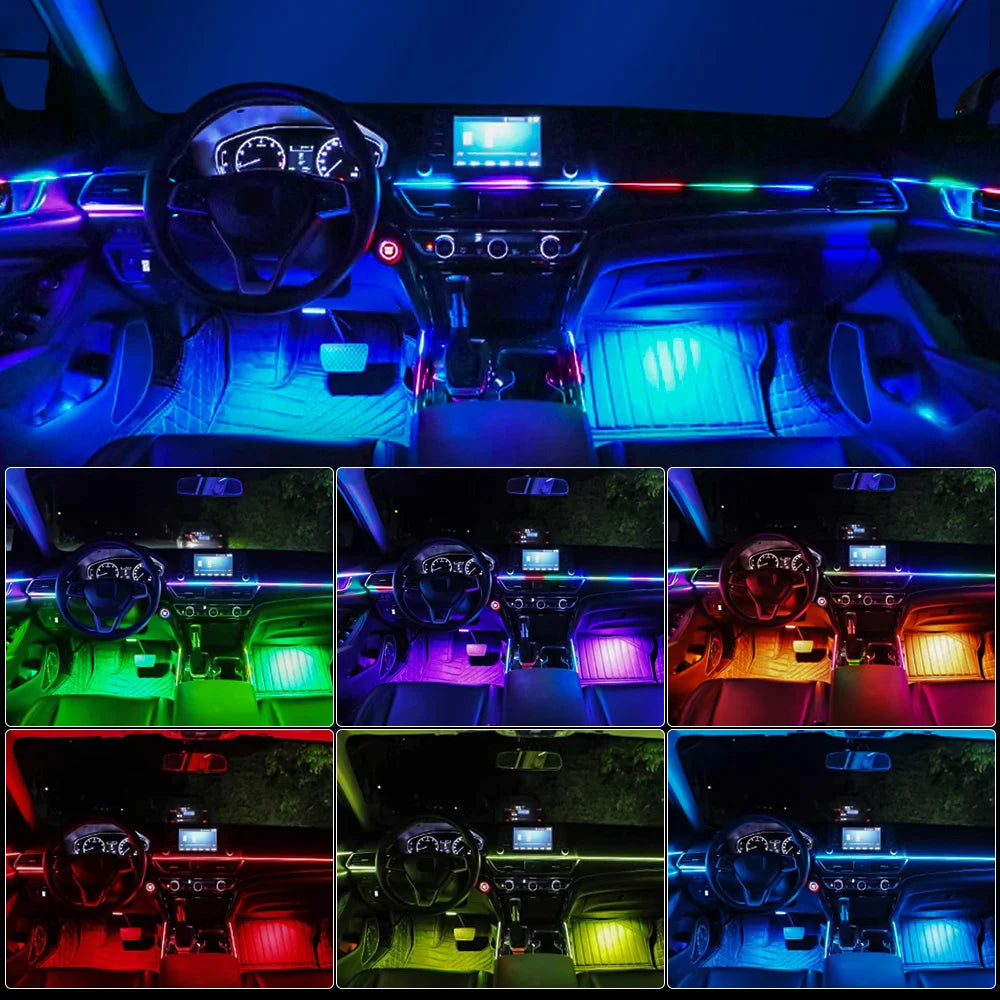 10/14/18-in-1 RGB Car LED Strip Kit