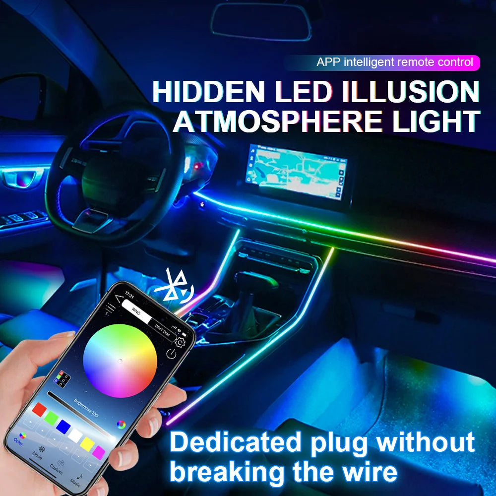10/14/18-in-1 RGB Car LED Strip Kit